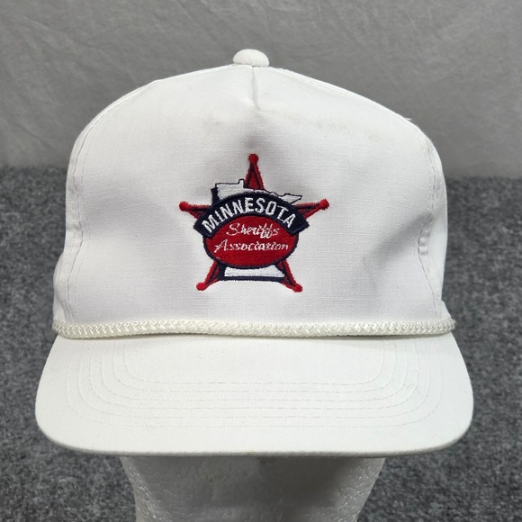 Headliners Other - Vintage Minnesota Sheriffs Association Hat White Rope Cap 90s Law Enforcement